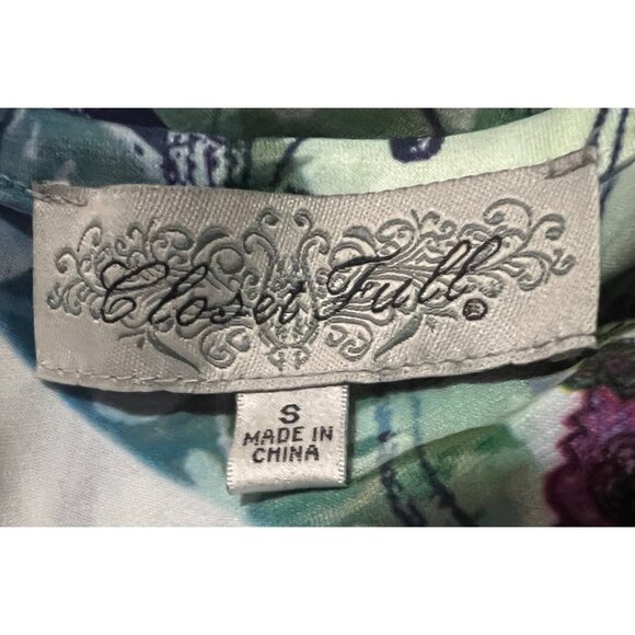 Closet Full Tribal Maxi Dress Sz Small Soft Sleeveless Slinky Knee Length Dress - Picture 2 of 11